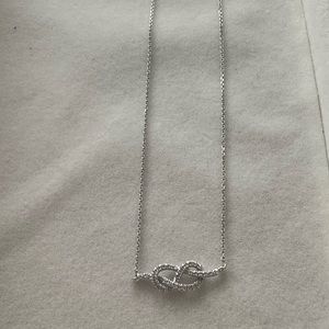 Infinity Love Knot Diamond Necklace